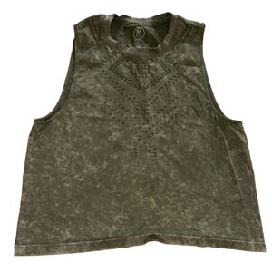 Sage Distressed Olive Muscle Tee